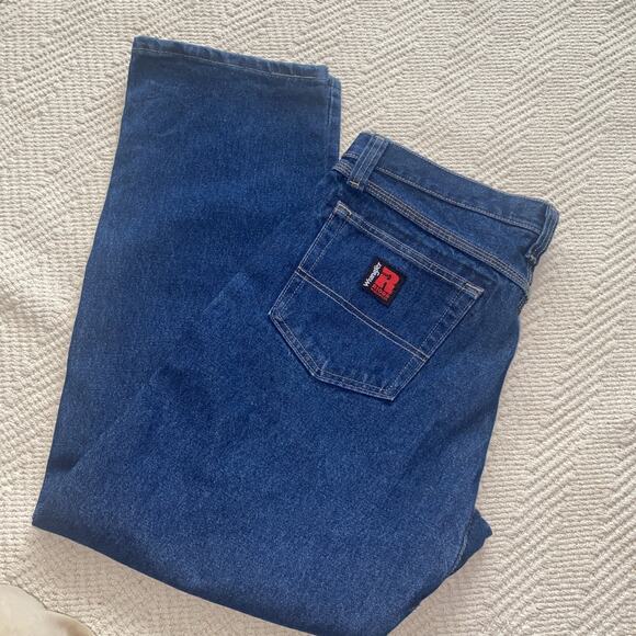 Wrangler Riggs Workwear Heavy Duty Denim Jeans Men 33 x 30 Western Chore Cowboy - Picture 2 of 9